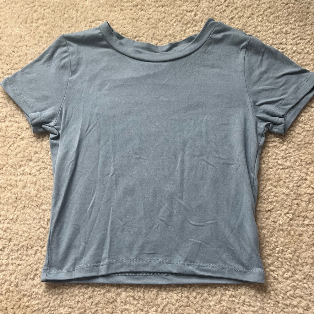 Blue Crop Top